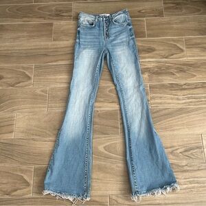 Mica Los Angeles Women's Blue Flare Jeans